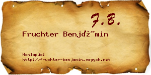 Fruchter Benjámin névjegykártya