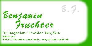 benjamin fruchter business card